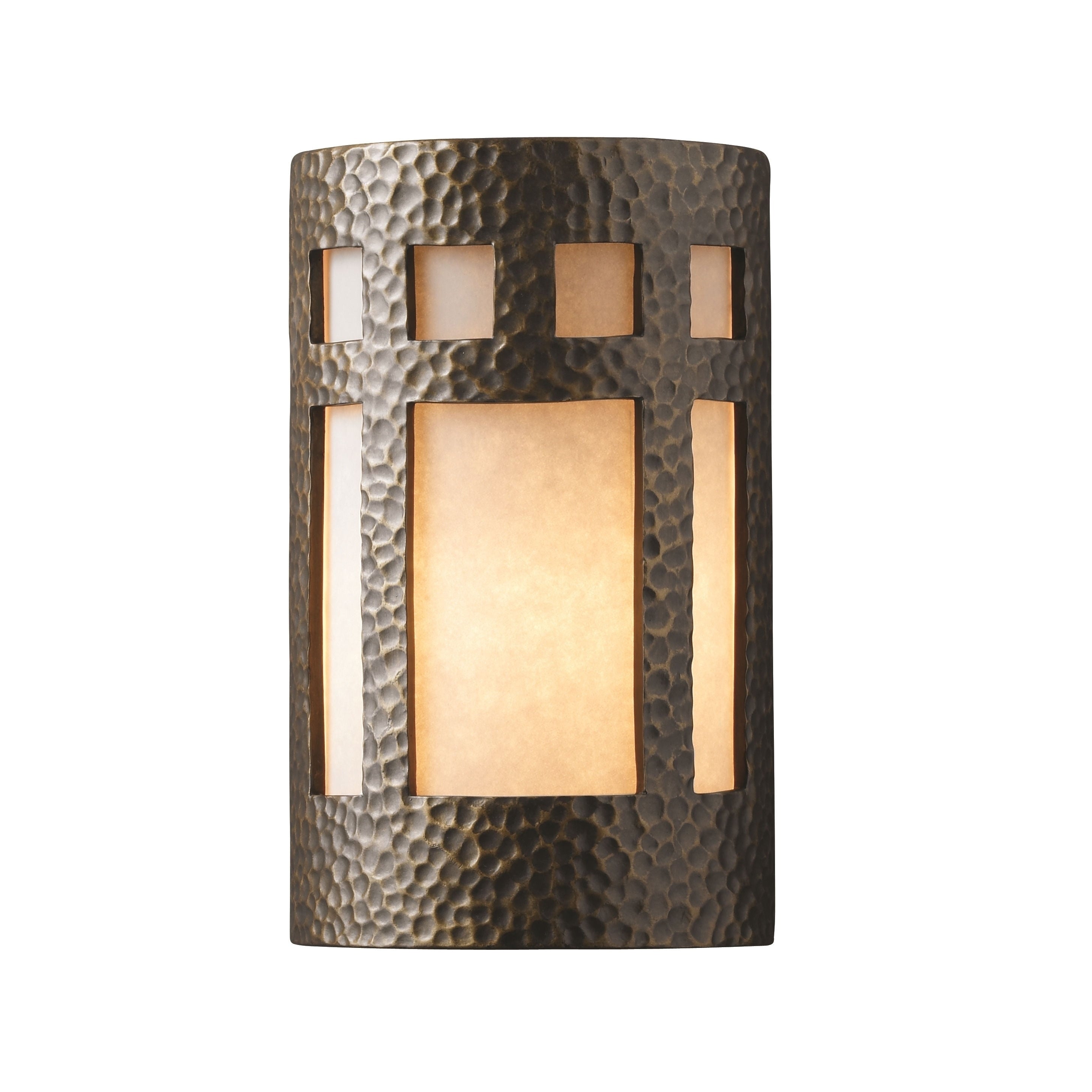 Justice Design Group Ambiance Ada Brass Small Prairie Window Wall Sconce