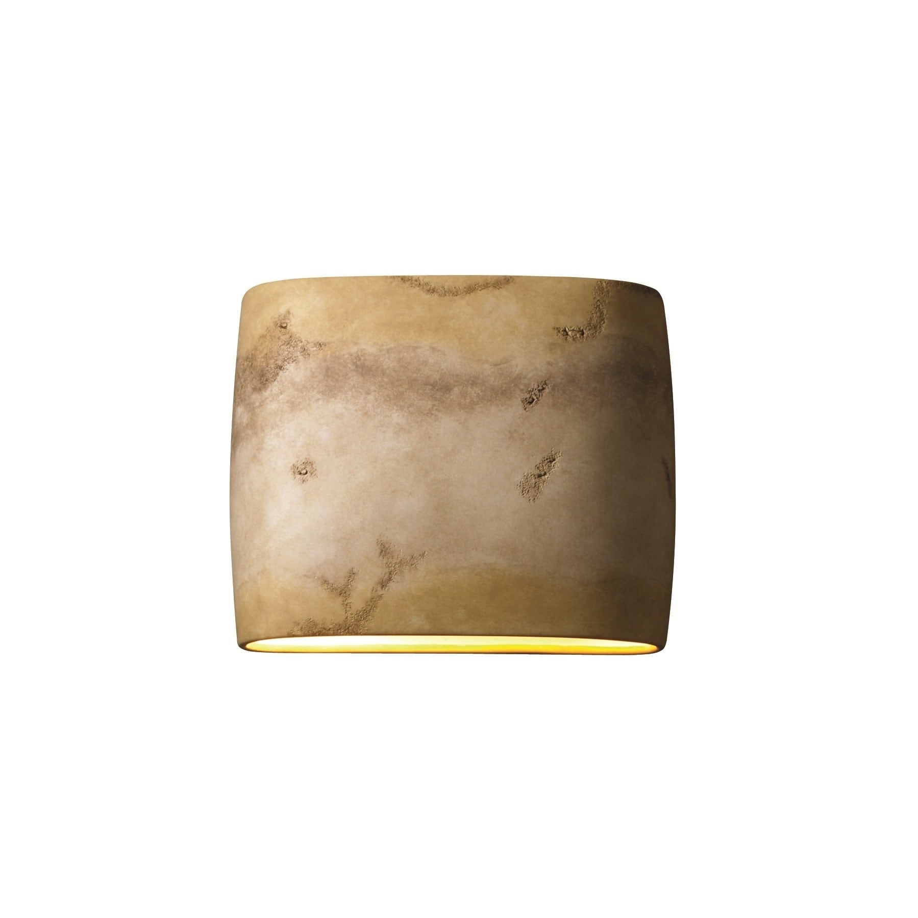 Justice Design Group Ambiance Ada Greco Travertine Wide Wall Sconce
