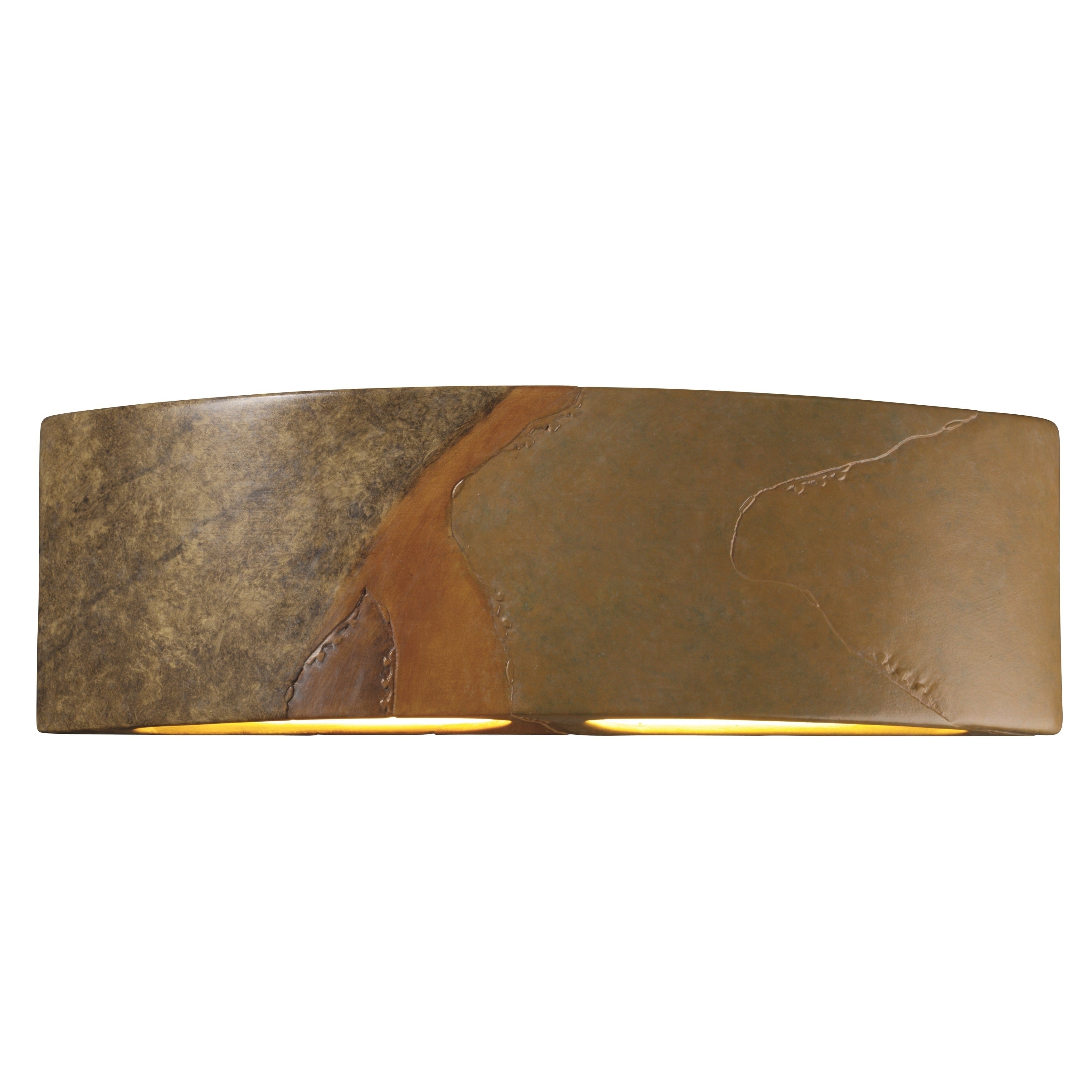 Justice Design Group Ambiance Ada Harvest Yellow Slate Arc Wall Sconce