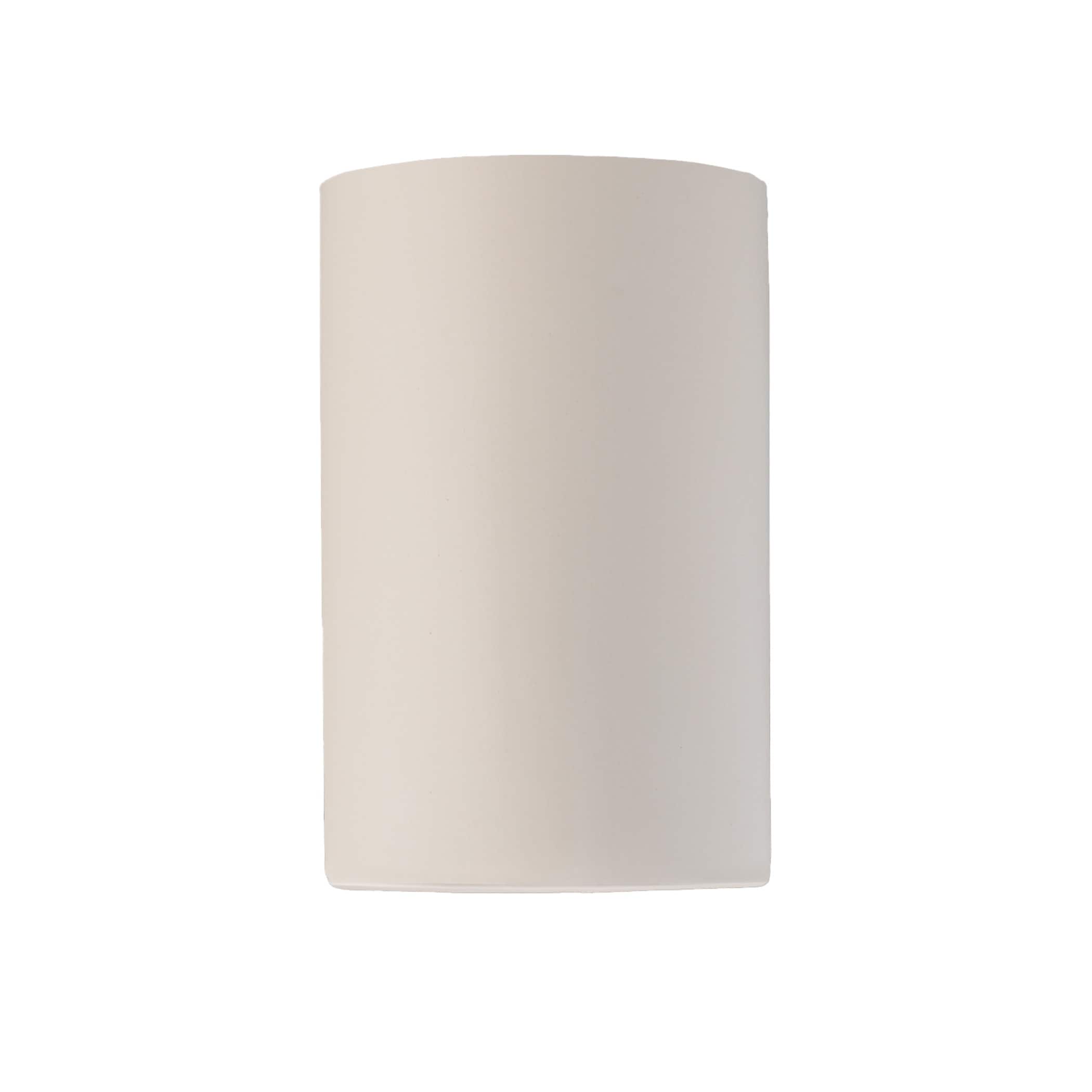 Justice Design Ambiance Ada Outdoor Large Ceramic Cylinder Wall Sconce With Open Top Bottom