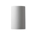 Justice Design Ambiance Ada Outdoor Small Ceramic Cylinder Wall Sconce With Open Top Bottom