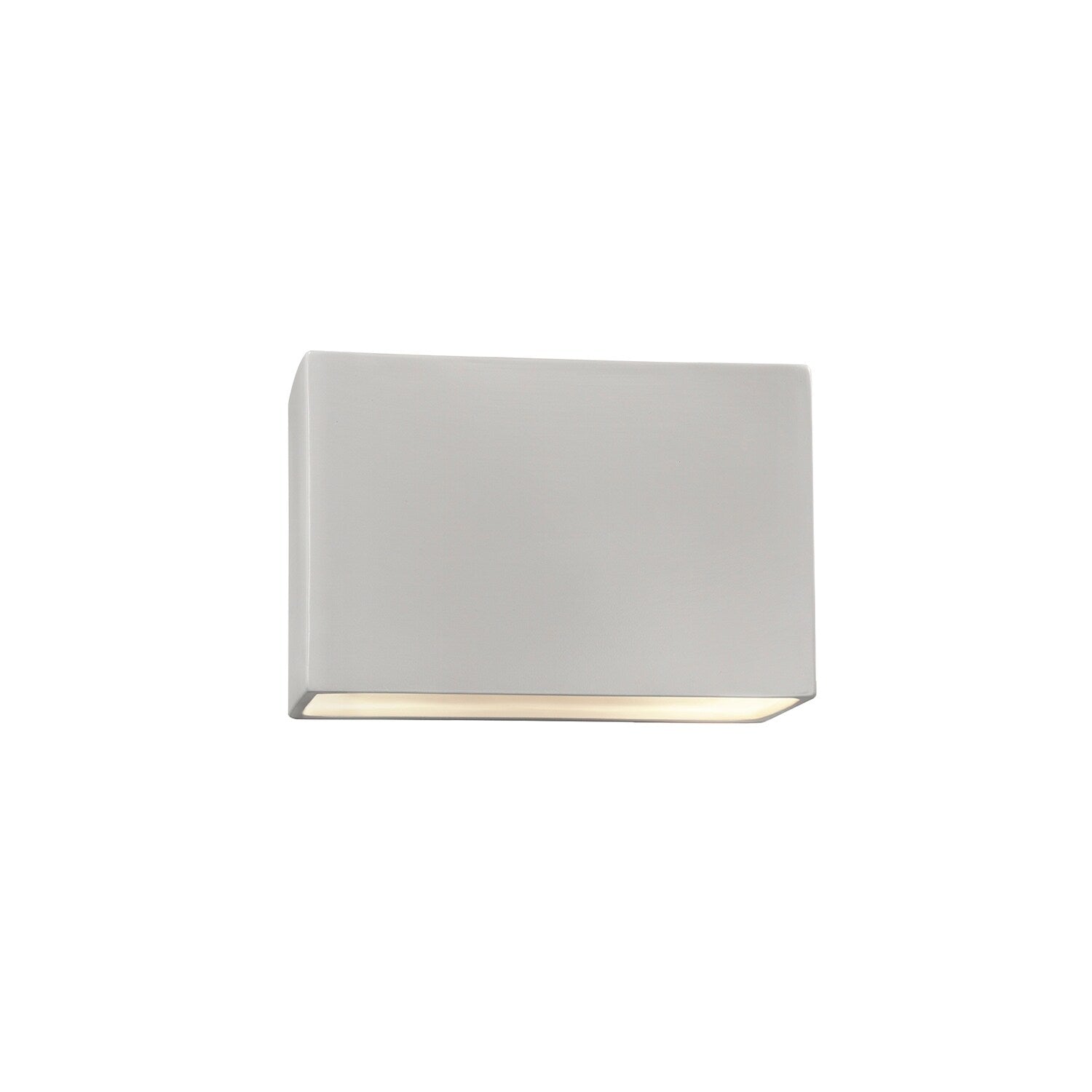 Justice Design Ambiance Ada Outdoor Small Ceramic Rectangle Wall Sconce With Open Top Bottom
