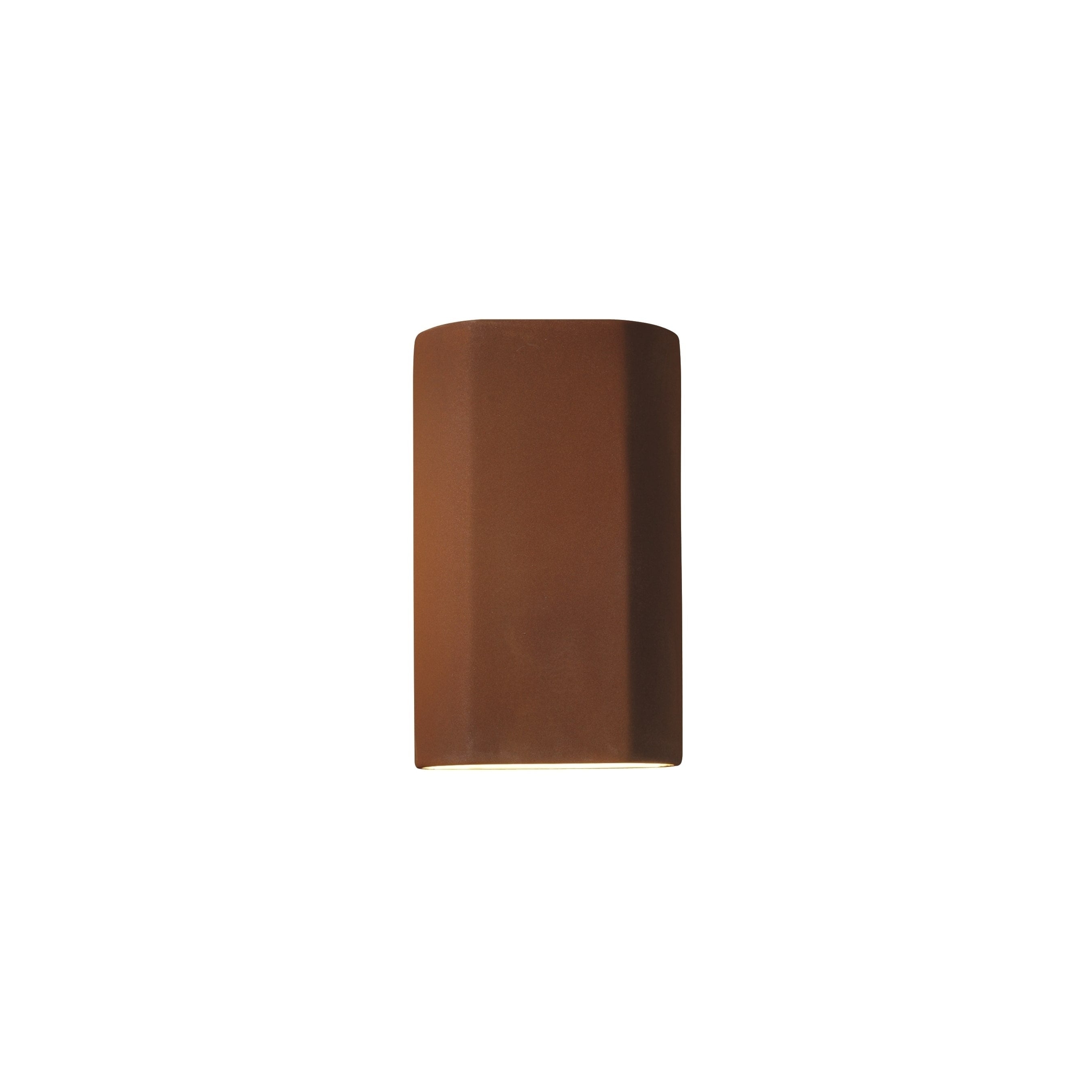 Justice Design Group Ambiance Ada Real Rust Cylinder Wall Sconce