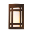Justice Design Group Ambiance Ada Real Rust Large Craftsman Window Wall Sconce