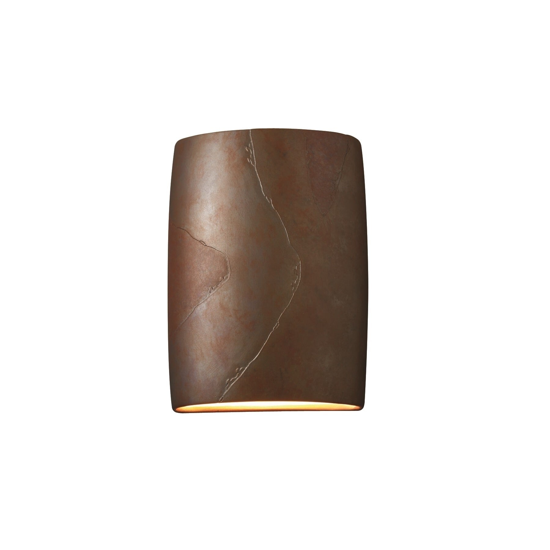 Justice Design Group Ambiance Ada Tierra Red Slate Wall Sconce