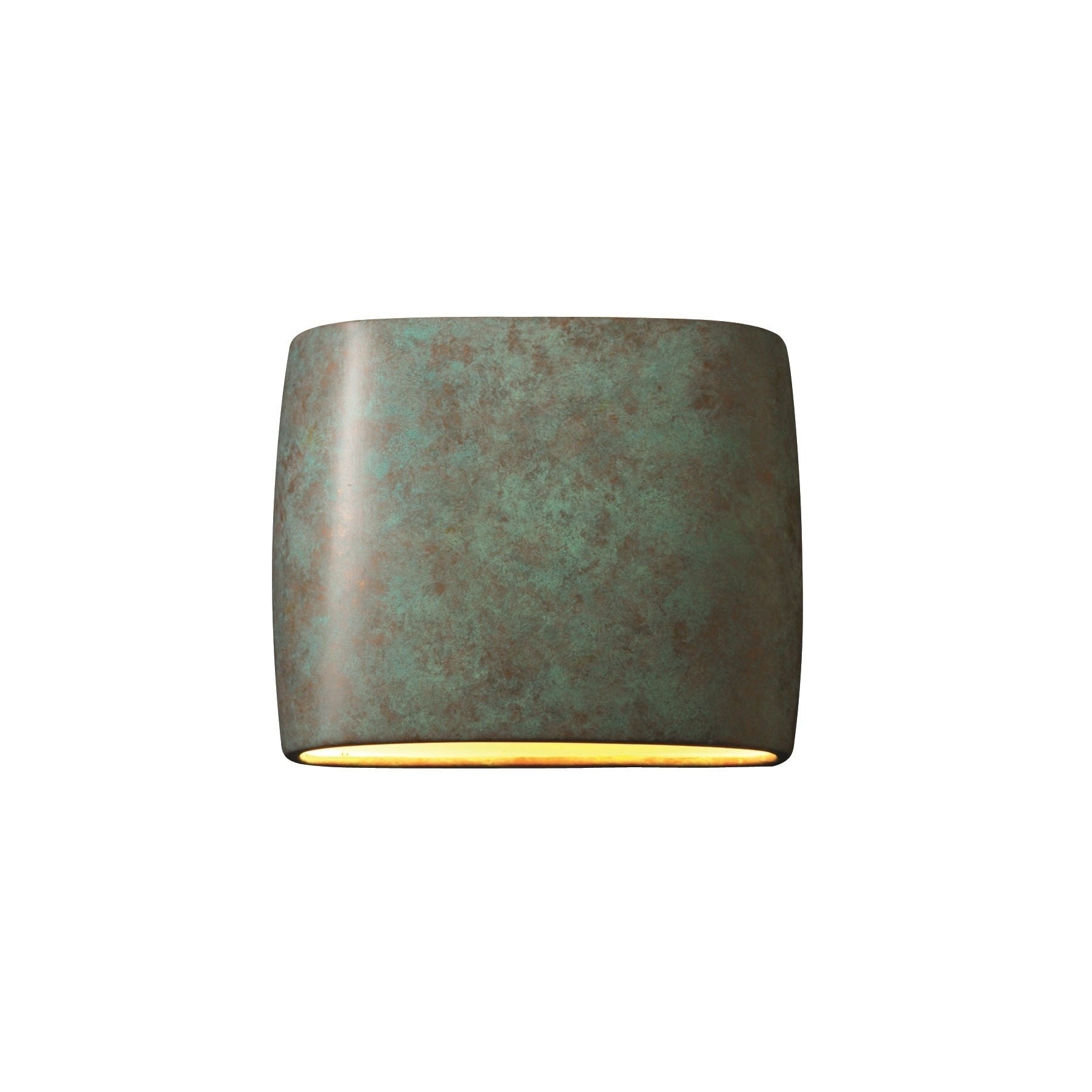 Justice Design Group Ambiance Ada Verde Patina Wide Wall Sconce