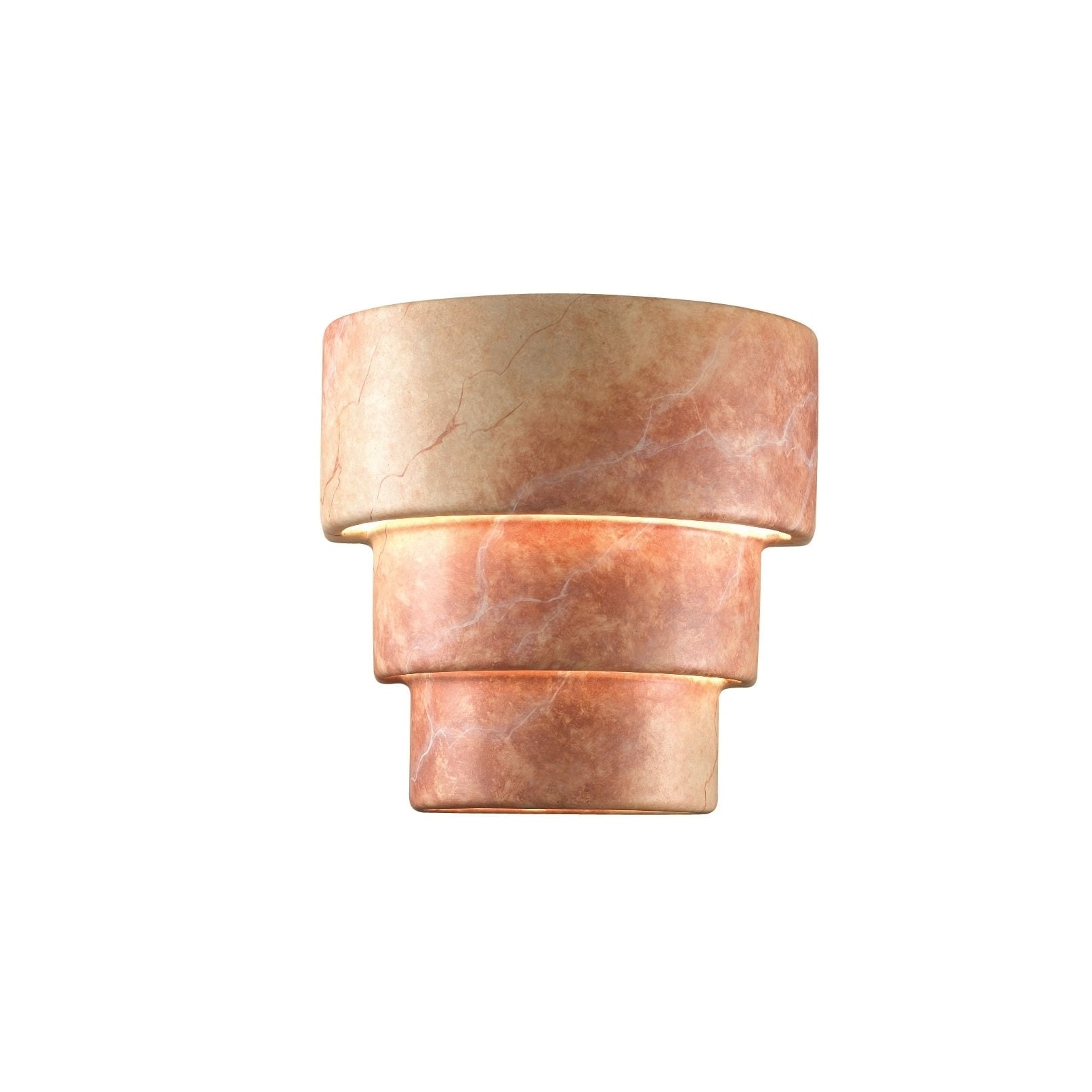 Justice Design Group Ambiance Agate Marble Outdoor Small Terrance Wall Sconce