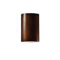 Justice Design Group Ambiance Antique Copper Cylinder Corner Wall Sconce