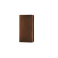 Justice Design Group Ambiance Antique Copper Outdoor Large Rectangle Wall Sconce
