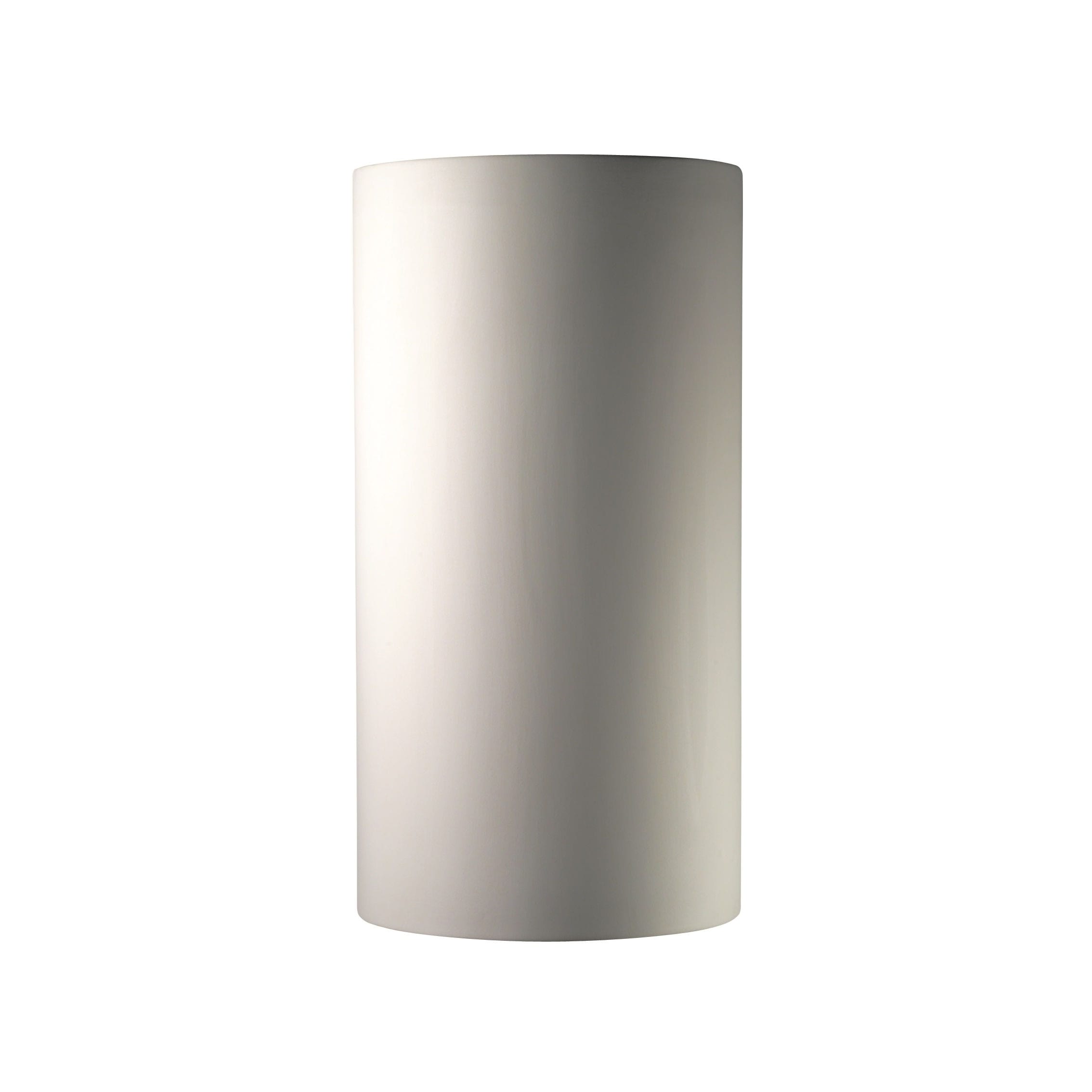 Justice Design Group Ambiance Bisque Outdoor Really Big Closed Top Cylinder Wall Sconce