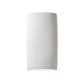Justice Design Ambiance Bisque Really Big Ada Outdoor Ceramic Wide Cylinder Wall Sconce With Open Top Bottom