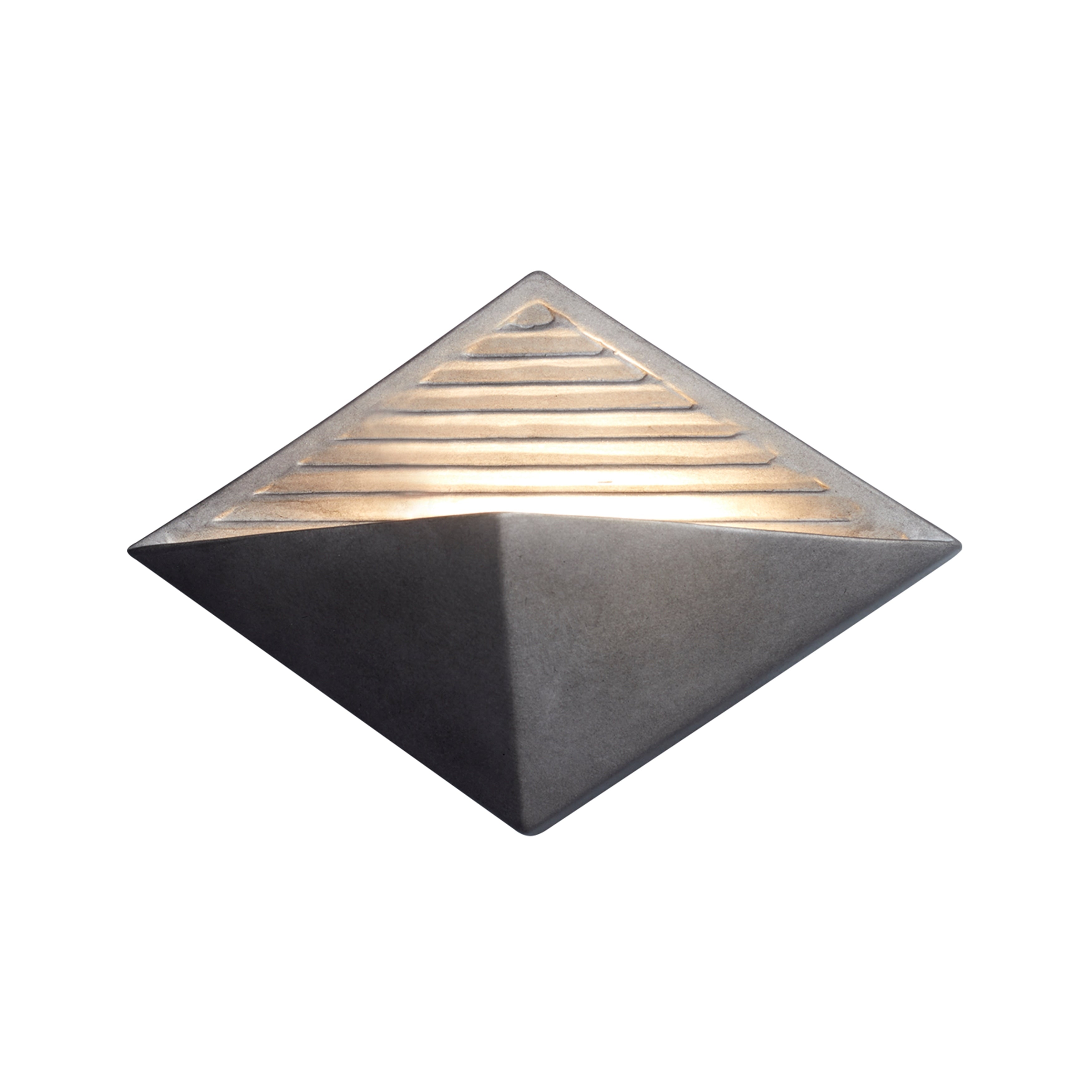 Ambiance Diamond 1 Light Antique Silver Led Wall Sconce