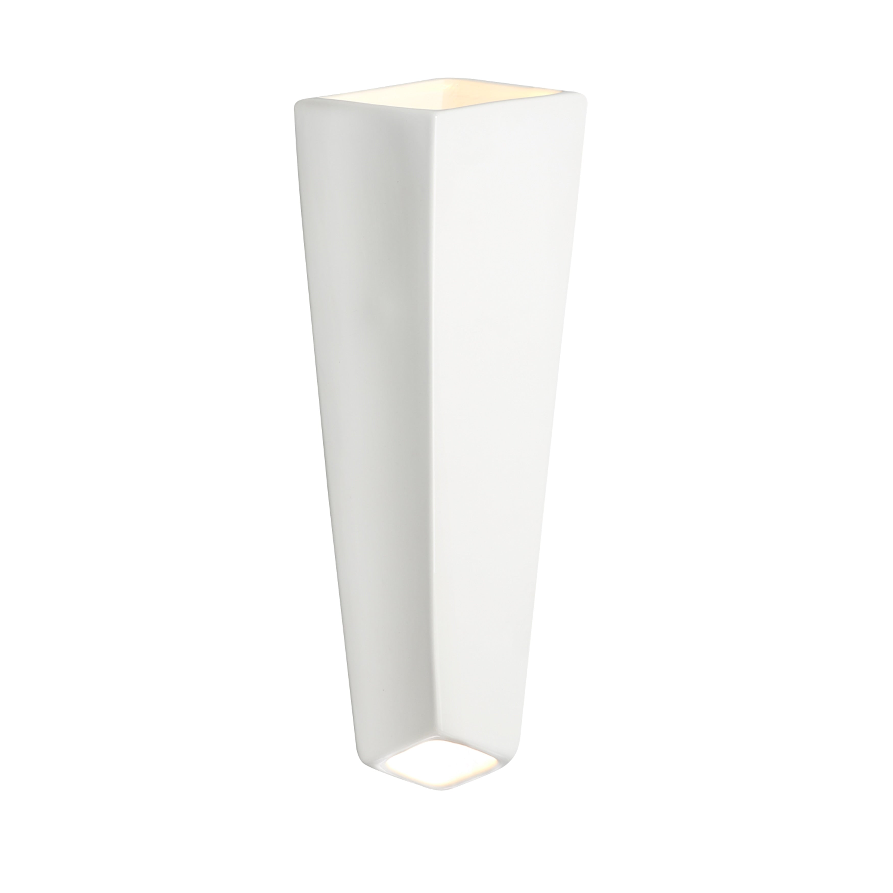 Ambiance Prism 1 Light Gloss White Led Wall Sconce