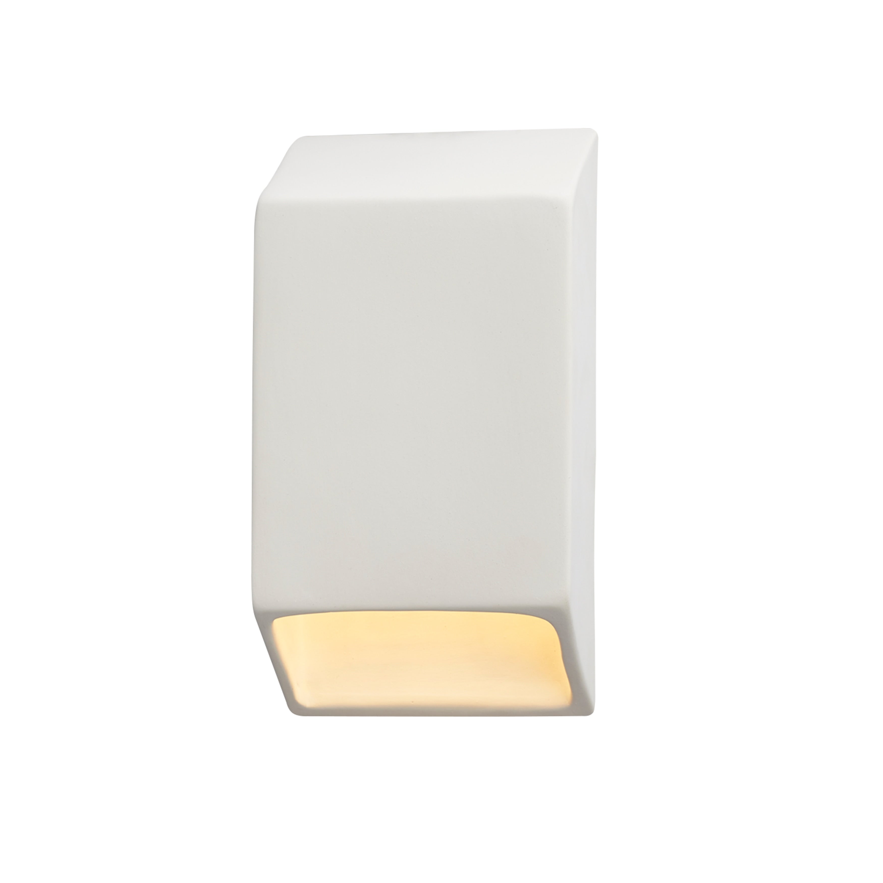 Porch Den Devonwood Bisque Tapered Rectangular 1 Light Small Led Wall Sconce