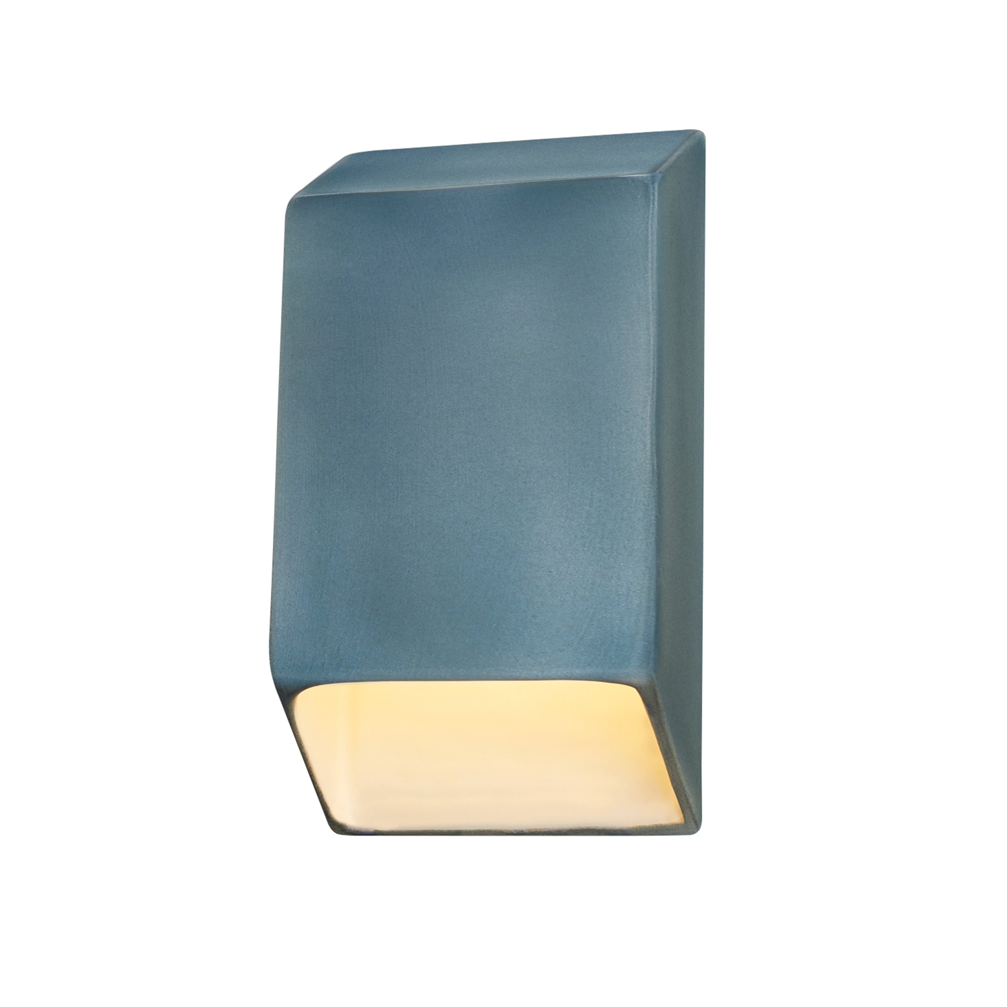 Justice Design Group Ambiance Collection Tapered Rectangle 1 Light Midnight Sky Small Led Outdoor Wall Sconce