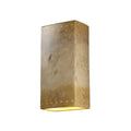 Justice Design Group Ambiance Greco Travertine Really Big Closed Top Rectangle With Perfs Wall Sconce