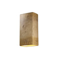 Justice Design Group Ambiance Greco Travertine Really Big Rectangle With Perfs Wall Sconce