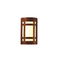Justice Design Group Ambiance Hammered Copper Small Craftsman Window Wall Sconce