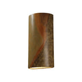 Justice Design Group Ambiance Harvest Yellow Slate Outdoor Really Big Closed Top Cylinder Wall Sconce