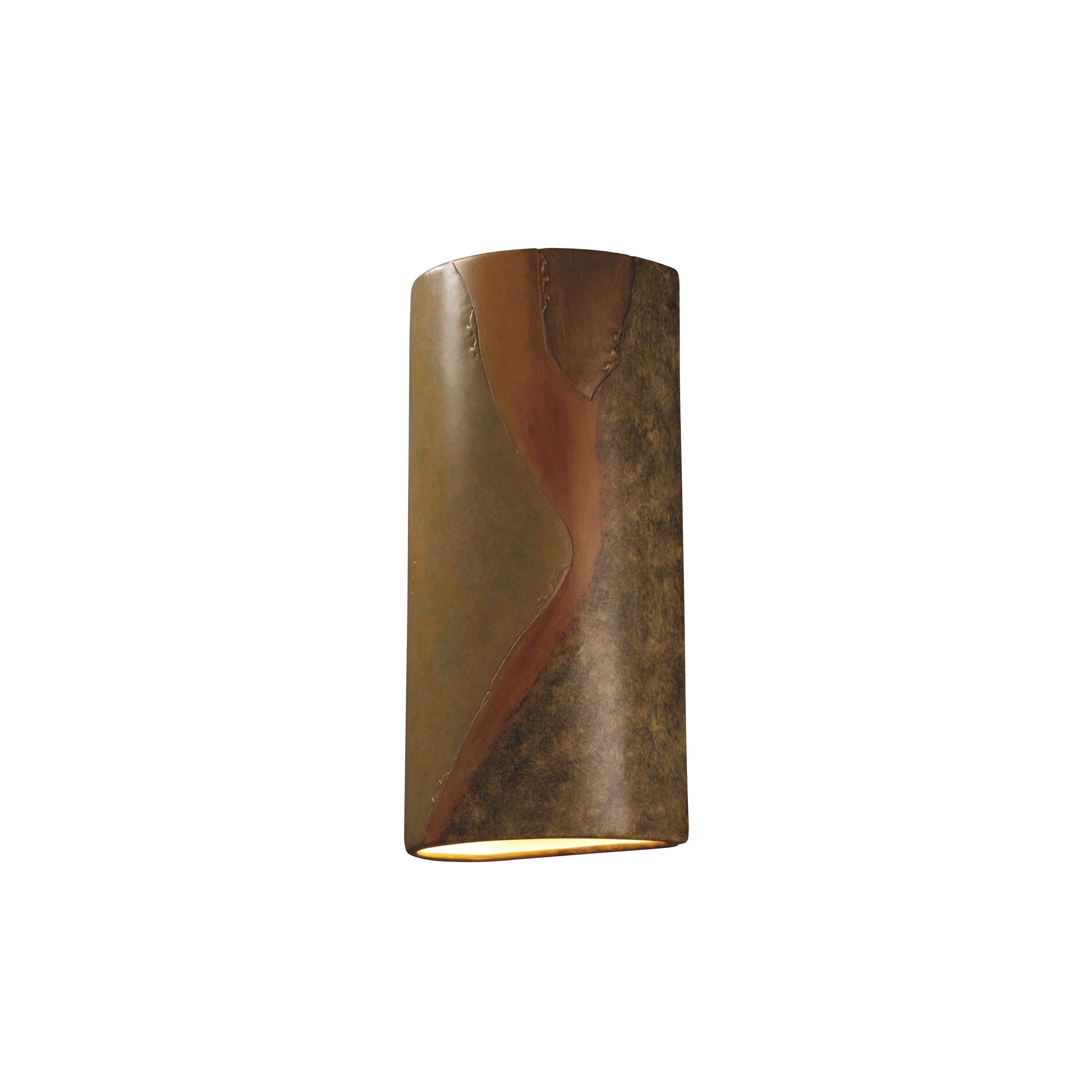 Justice Design Group Ambiance Harvest Yellow Slate Outdoor Really Big Cylinder Wall Sconce