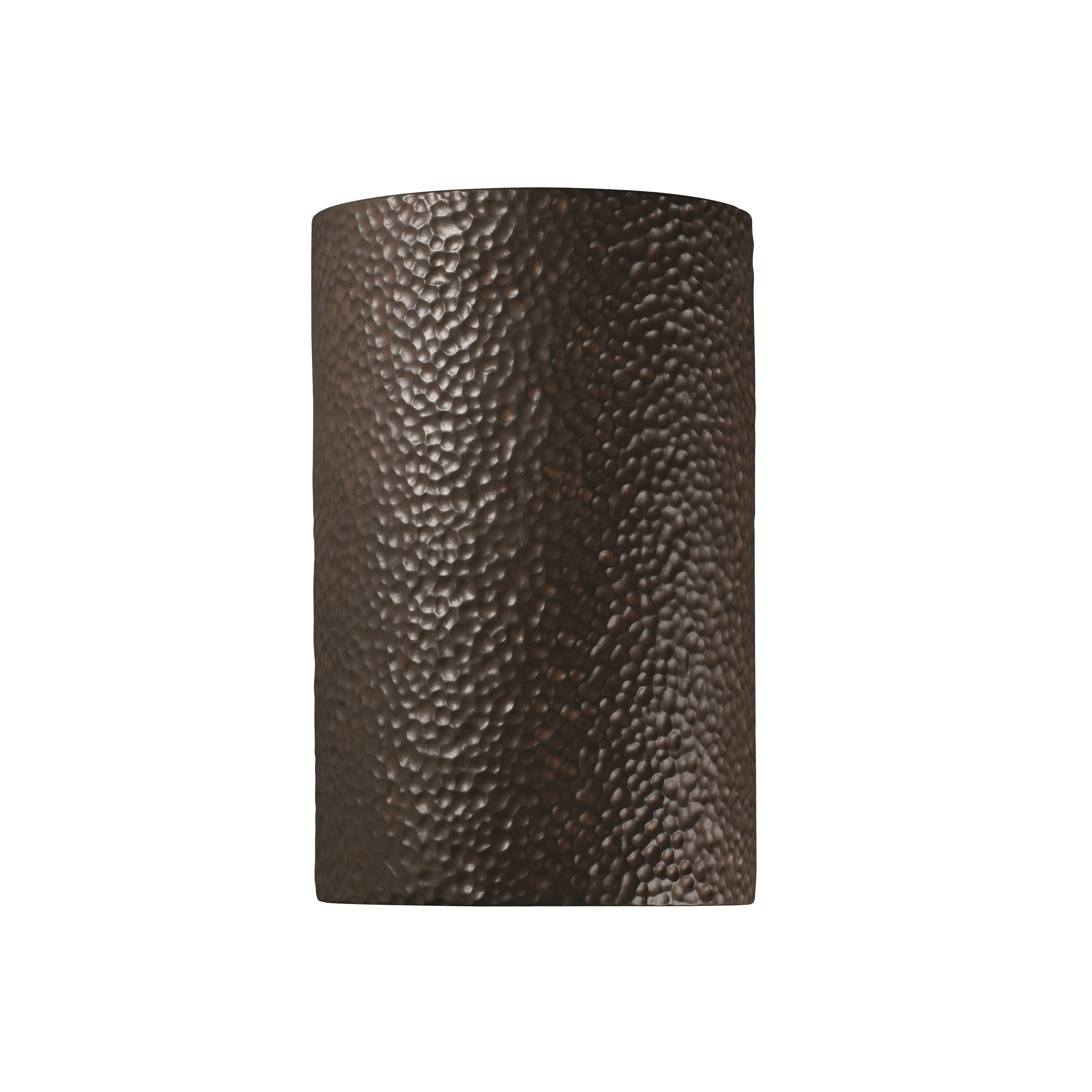Justice Design Group Ambiance Iron Outdoor Large Cylinder Wall Sconce