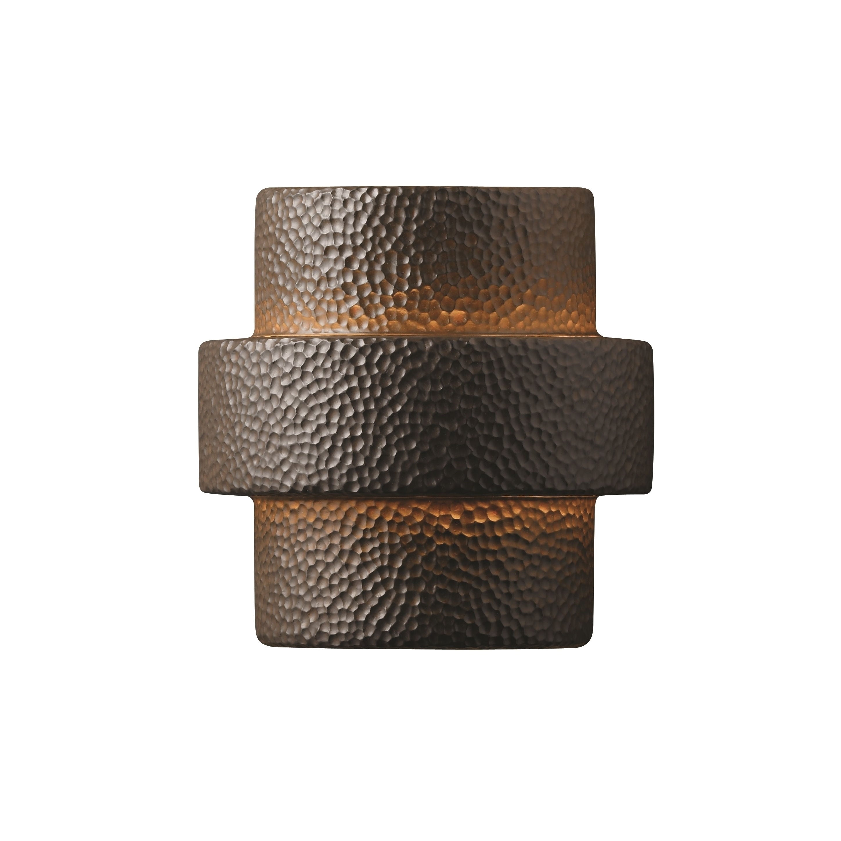 Justice Design Group Ambiance Iron Outdoor Large Step Wall Sconce