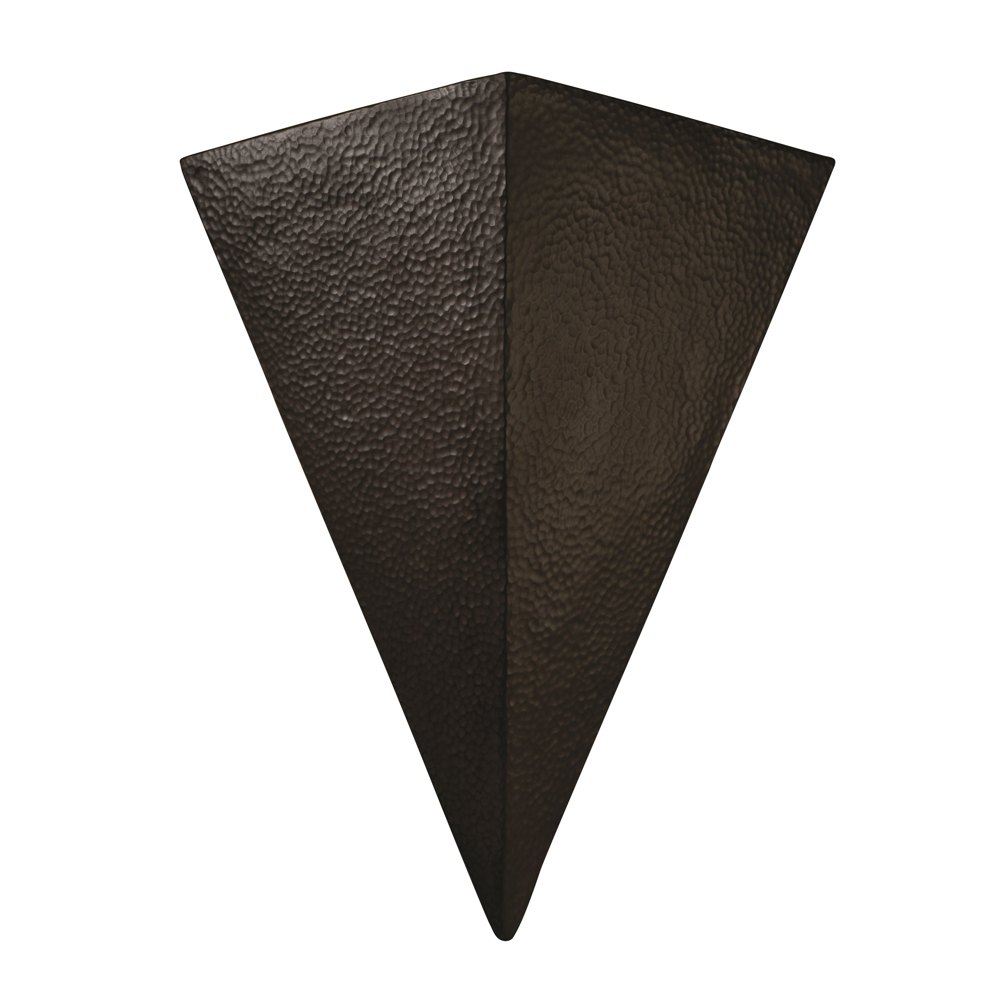 Justice Design Group Ambiance Iron Outdoor Really Big Triangle Wall Sconce