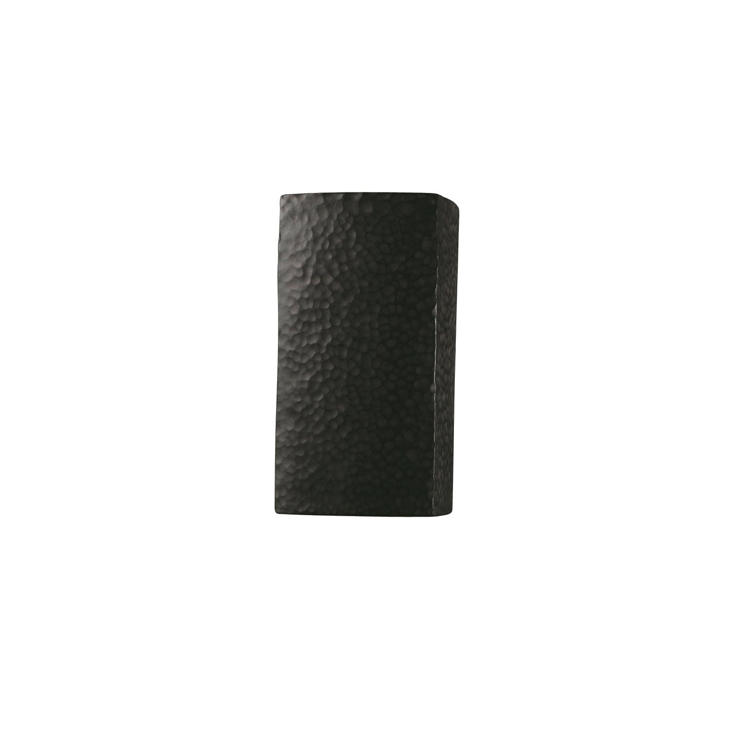 Justice Design Group Ambiance Iron Outdoor Small Rectangle Wall Sconce