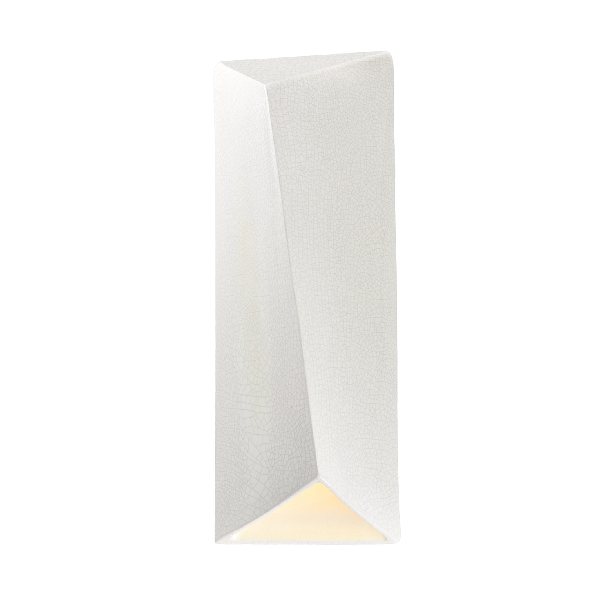 Justice Design Ambiance Large Outdoor Led Ceramic Diagonal Rectangle Wall Sconce With Closed Top