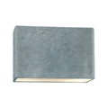 Justice Design Ambiance Really Big Ada Outdoor Ceramic Rectangle Wall Sconce With Open Top Bottom