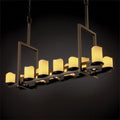 Justice Design Group Candlearia Dakota 12 Up And 5 Downlight Dark Bronze Chandelier Tall Shade