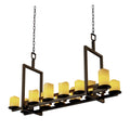 Justice Design Group Candlearia Dakota 12 Up And 5 Downlight Dark Bronze Chandelier Short Shade
