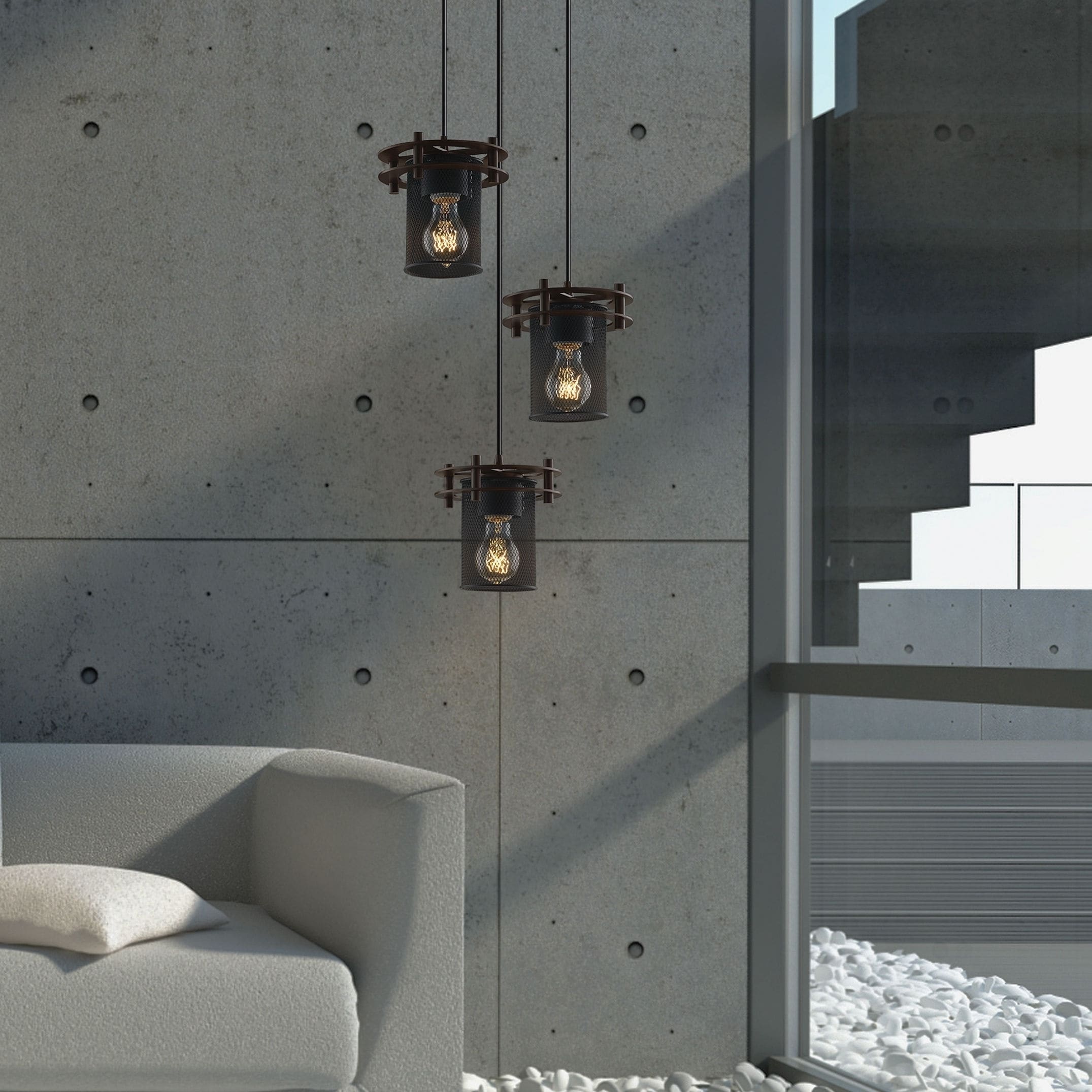 Copper Grove Boxtel 3 Light Dark Bronze Pendant