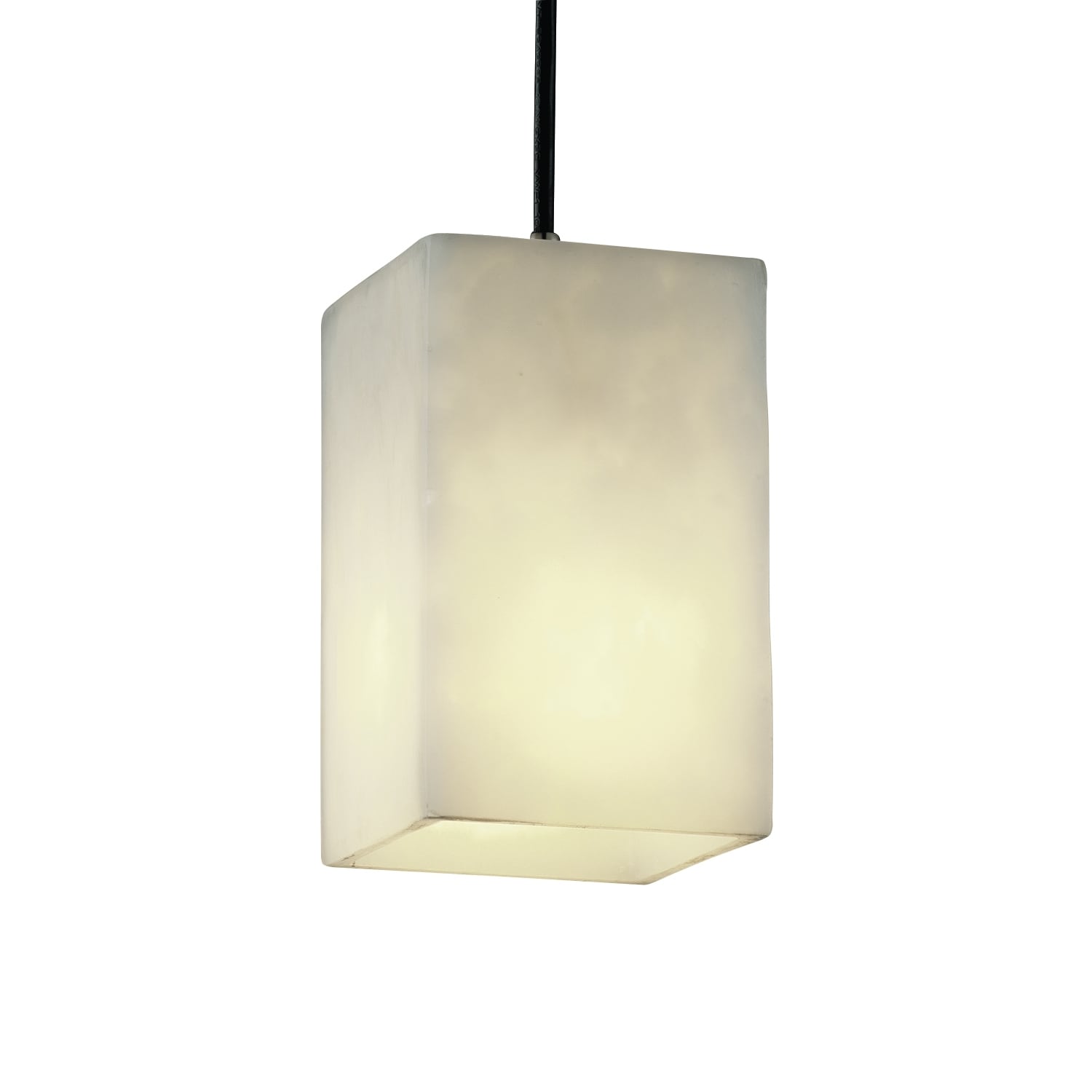 Justice Design Group Clouds 1 Light Brushed Nickel Small Pendant Flat Rim Shade