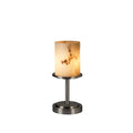 Justice Design Group Clouds Dakota 1 Light Brushed Nickel Table Lamp Clouds Cylinder Flat Rim Shade