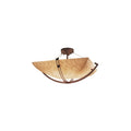 Justice Design Group Clouds Crossbar 3 Light Dark Bronze Square Bowl Semi Flush