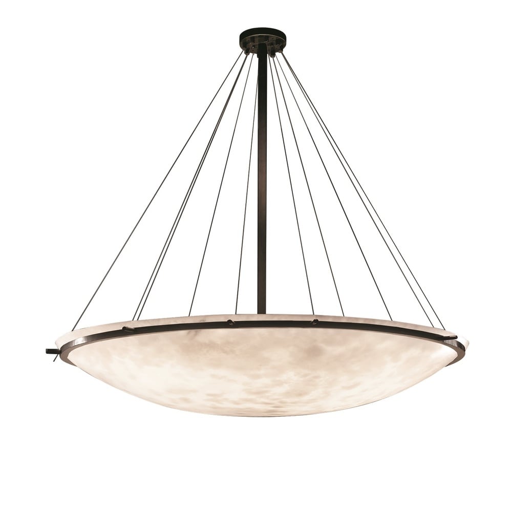 Justice Design Clouds Ring 16 Light Dark Bronze Round Bowl Pendant