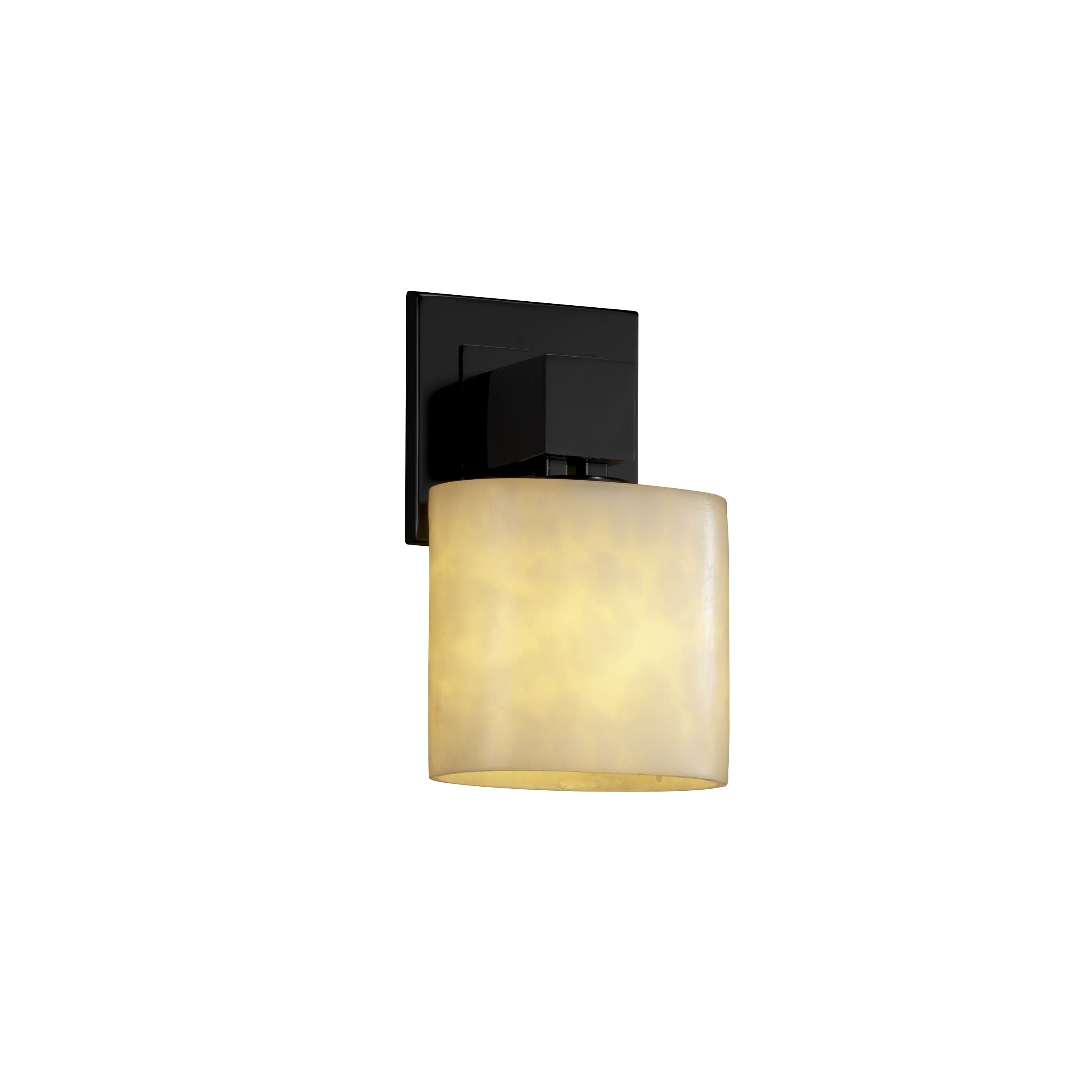 Justice Design Group Clouds Aero 1 Light Matte Black Ada Wall Sconce Clouds Oval Shade
