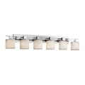 Justice Design Group Clouds Aero 6 Light Polished Chrome Bath Bar Clouds Oval Shade