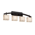 Justice Design Group Clouds Archway 4 Light Dark Bronze Bath Bar Clouds Rectangle Shade
