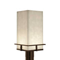Justice Design Group Clouds Avalon 1 Light Dark Bronze Led Outdoor Post Light Clouds Shade