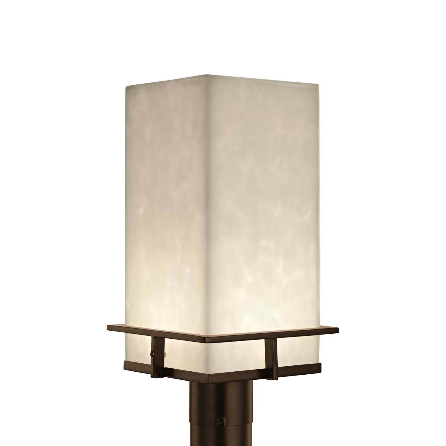 Justice Design Group Clouds Avalon 1 Light Dark Bronze Led Outdoor Post Light Clouds Shade