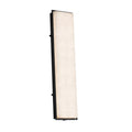 Justice Design Group Clouds Avalon 36 Inch Matte Black Ada Led Outdoor Wall Sconce Clouds Shade