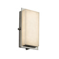 Justice Design Group Clouds Avalon Brushed Nickel Ada Outdoor Led Small Wall Sconce
