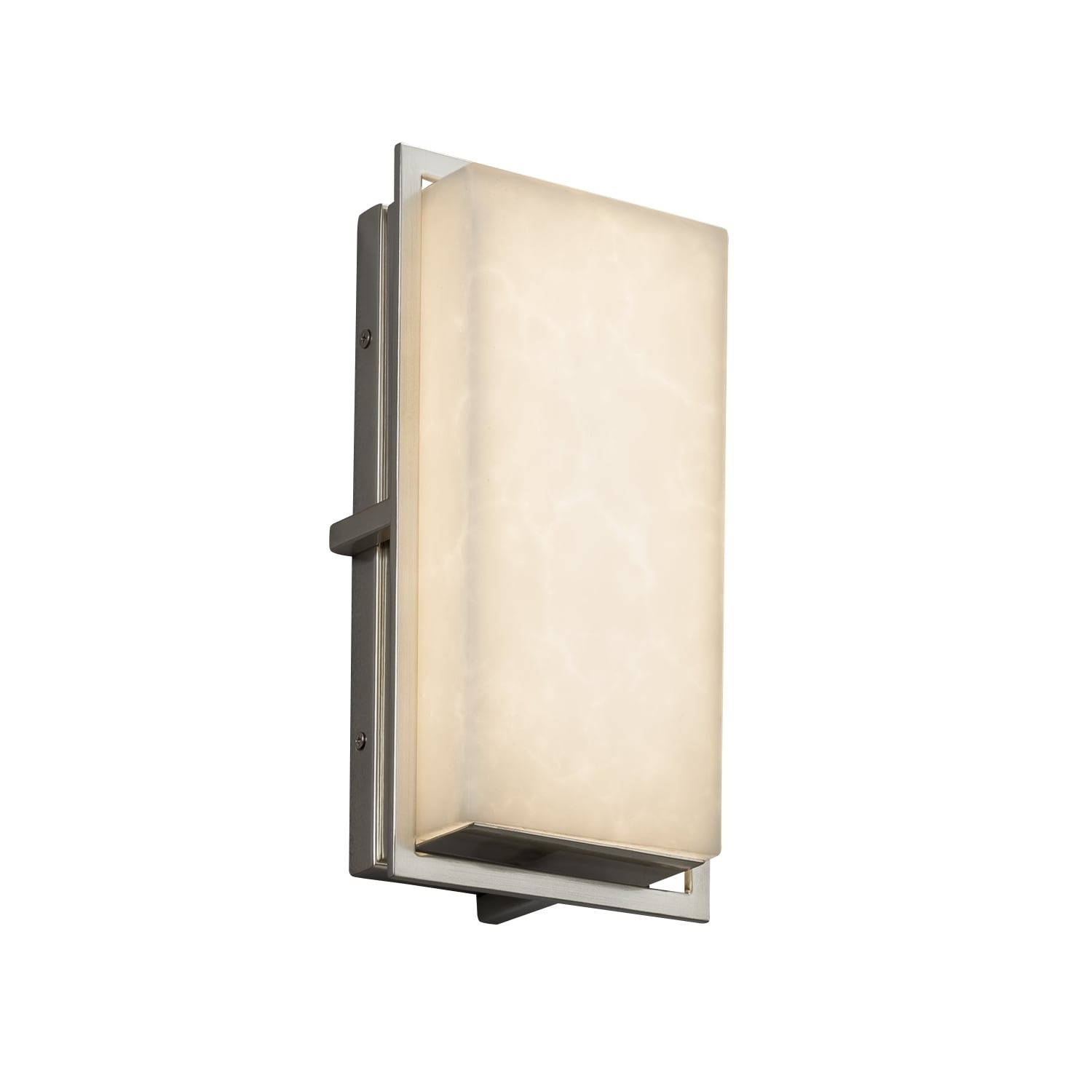 Justice Design Group Clouds Avalon Brushed Nickel Ada Outdoor Led Small Wall Sconce