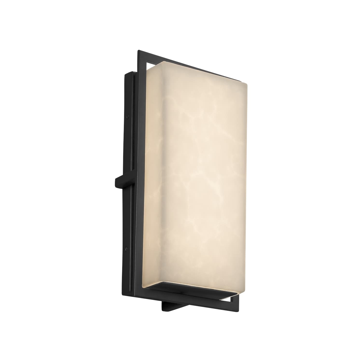 Justice Design Group Clouds Avalon Matte Black Ada Outdoor Led Small Wall Sconce