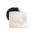 Justice Design Group Clouds Bronx 1 Light Matte Black Wall Sconce Clouds Oval Shade