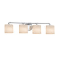 Justice Design Group Clouds Bronx 4 Light Polished Chrome Bath Bar Clouds Oval Shade