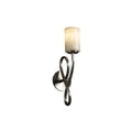 Justice Design Group Clouds Capellini 1 Light Brushed Nickel Wall Sconce Clouds Cylinder Flat Rim Shade