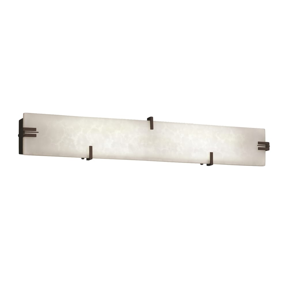 Justice Design Group Clouds Clips 36 Inch Dark Bronze Ada Linear Wall Bath Bar